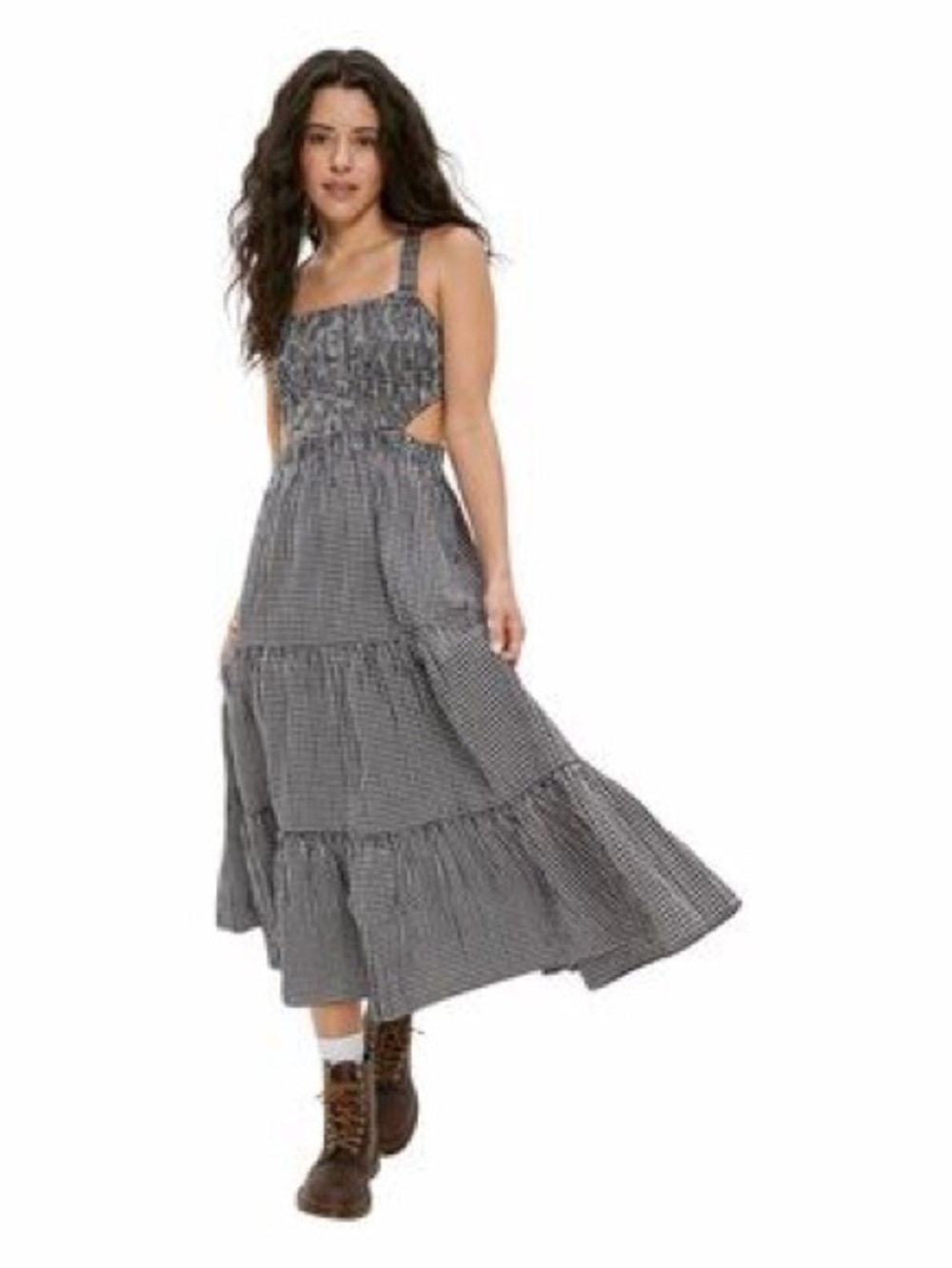 American Eagle Cotton Linen Cut out Dress